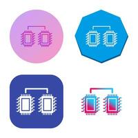 Processors Connected Vector Icon