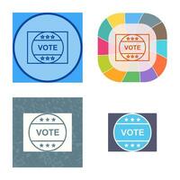 Vote Sticker Vector Icon