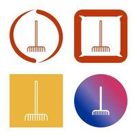 Fork picking Leaves Vector Icon