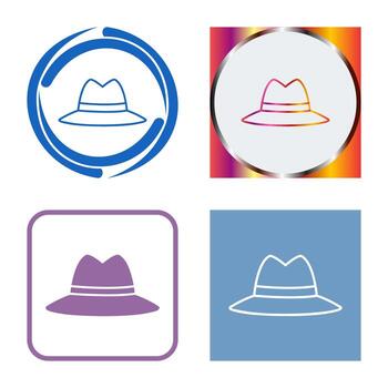 icono de vector de sombrero