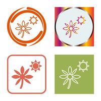 Flower in sunlight Vector Icon