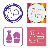 Food and Beer Vector Icon