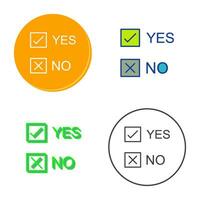 Yes No Option Vector Icon