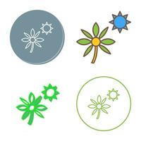 Flower in sunlight Vector Icon