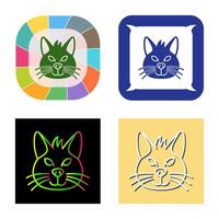 icono de vector de gato