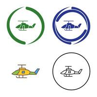 icono de vector de helicóptero militar