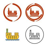 Cargo Ship Vector Icon