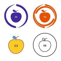 icono de vector de manzanas