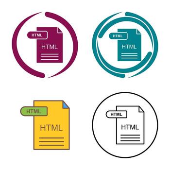 icono de vector html