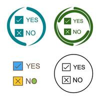 Yes No Option Vector Icon