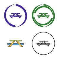 Picnic of Table Vector Icon