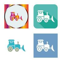 Industrial Tractor Vector Icon