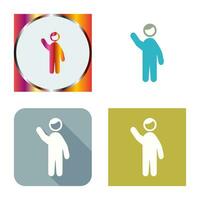 Waving to people Vector Icon