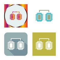 Processors Connected Vector Icon