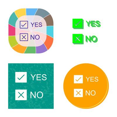 Yes No Option Vector Icon