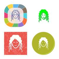 Hair Curly Vector Icon