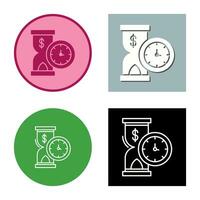 el tiempo es dinero vector icono