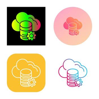 icono de vector de datos de nube