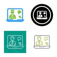 Online Interview Vector Icon