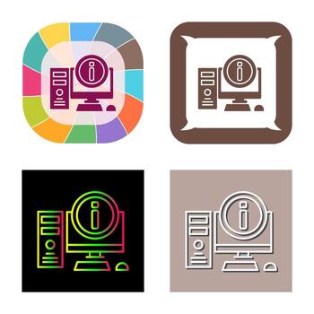 icono de vector de computadora