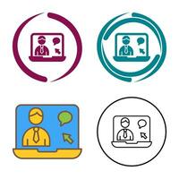Online Interview Vector Icon