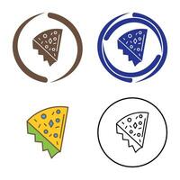 icono de vector de rebanada de pizza