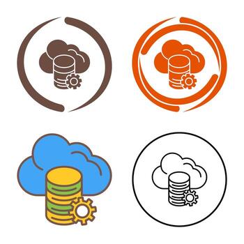 Cloud Data Vector Icon