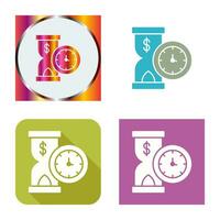 el tiempo es dinero vector icono