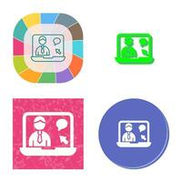 Online Interview Vector Icon