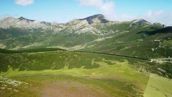 A majestic mountain range seen from above video