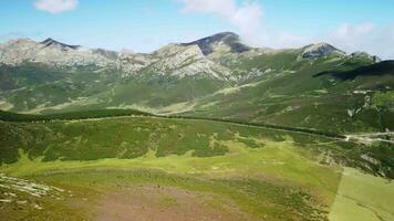 A majestic mountain range seen from above video