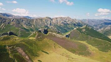 A majestic mountain range viewed from above video