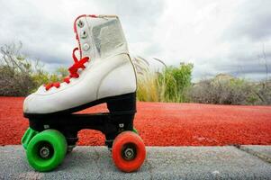 White roller skate photo