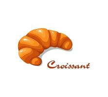 cuerno. Fresco horneando, para diseño menú cafetería, panadería, etiqueta, logo y embalaje. vector cuerno icono. Fresco horneado croissants resumen signo. francés bollo.