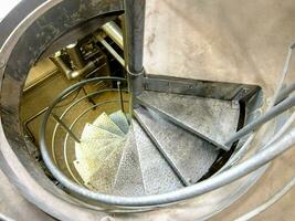 Metal spiral staircase photo
