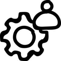Gear setting symbol icon vector image. Illustration of the industrial wheel mechine mechanism design image