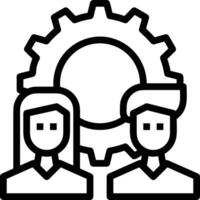 Gear setting symbol icon vector image. Illustration of the industrial wheel mechine mechanism design image