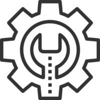 Gear setting symbol icon vector image. Illustration of the industrial wheel mechine mechanism design image