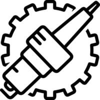 Gear setting symbol icon vector image. Illustration of the industrial wheel mechine mechanism design image