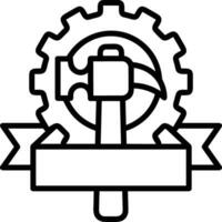 Gear setting symbol icon vector image. Illustration of the industrial wheel mechine mechanism design image