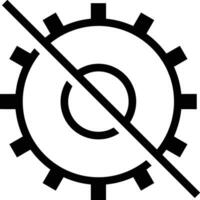 Gear setting symbol icon vector image. Illustration of the industrial wheel mechine mechanism design image