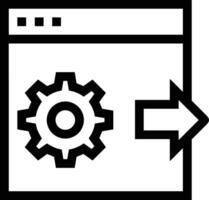 Gear setting symbol icon vector image. Illustration of the industrial wheel mechine mechanism design image