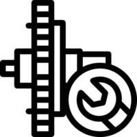 Gear setting symbol icon vector image. Illustration of the industrial wheel mechine mechanism design image