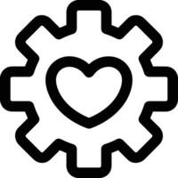 Gear setting symbol icon vector image. Illustration of the industrial wheel mechine mechanism design image