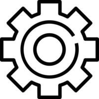 Gear setting symbol icon vector image. Illustration of the industrial wheel mechine mechanism design image