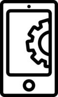 Gear setting symbol icon vector image. Illustration of the industrial wheel mechine mechanism design image