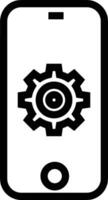 Gear setting symbol icon vector image. Illustration of the industrial wheel mechine mechanism design image