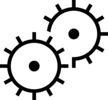 Gear setting symbol icon vector image. Illustration of the industrial wheel mechine mechanism design image