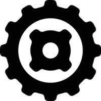 Gear setting symbol icon vector image. Illustration of the industrial wheel mechine mechanism design image