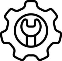 Gear setting symbol icon vector image. Illustration of the industrial wheel mechine mechanism design image